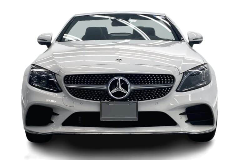 White Mercedes C-Class Cabriolet Front view