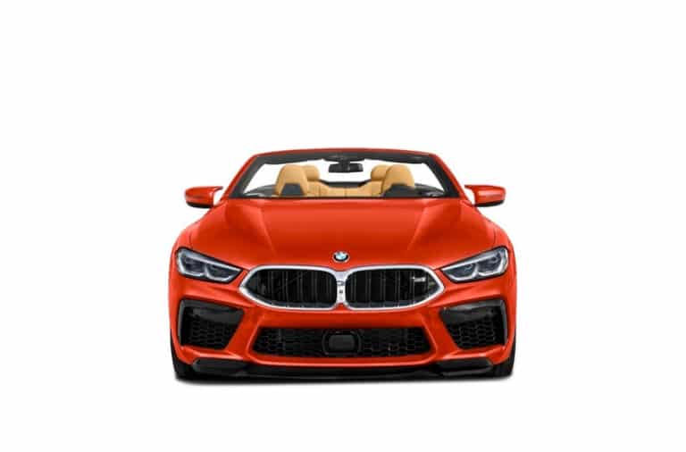 Red BMW M8 Cabriolet Front view