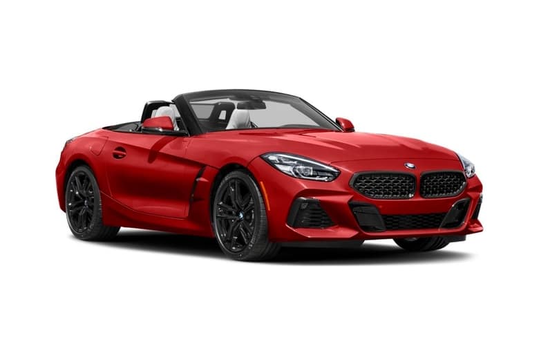 Red BMW Z4 Roadster Half side Front view