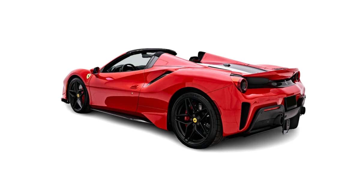 Ferrari 488 Pista Spider Half rear side view