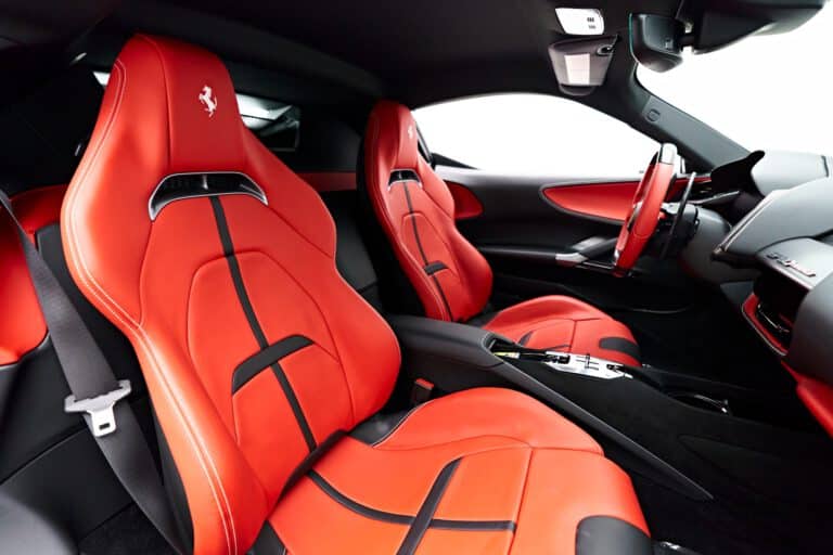 Ferrari SF90 Stradale Red Leather front seats