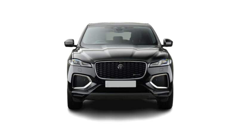 Black Jaguar F-Pace Front view