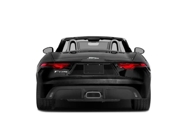 Black Jaguar F-Type Convertible Rear View