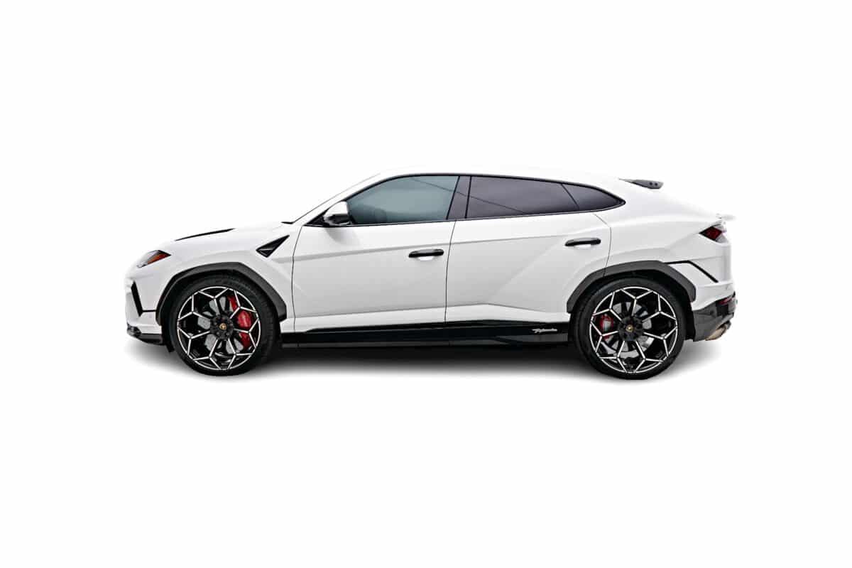 White Lamborghini Urus Performante Side view