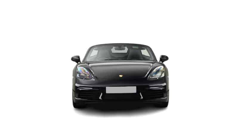 Black Porsche 718 Boxster Front view