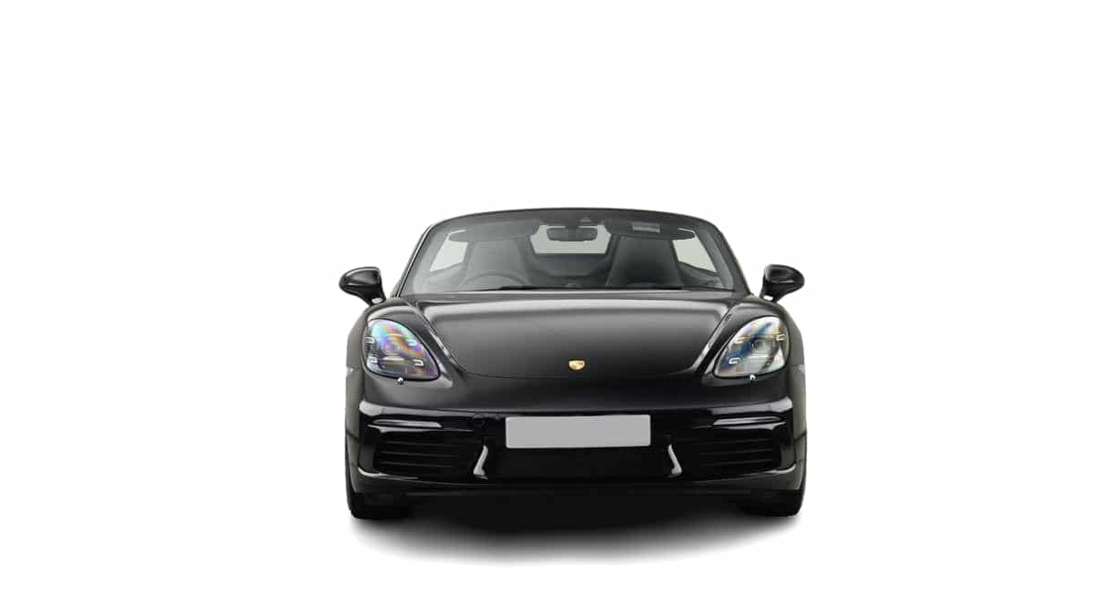 Black Porsche 718 Boxster Front view