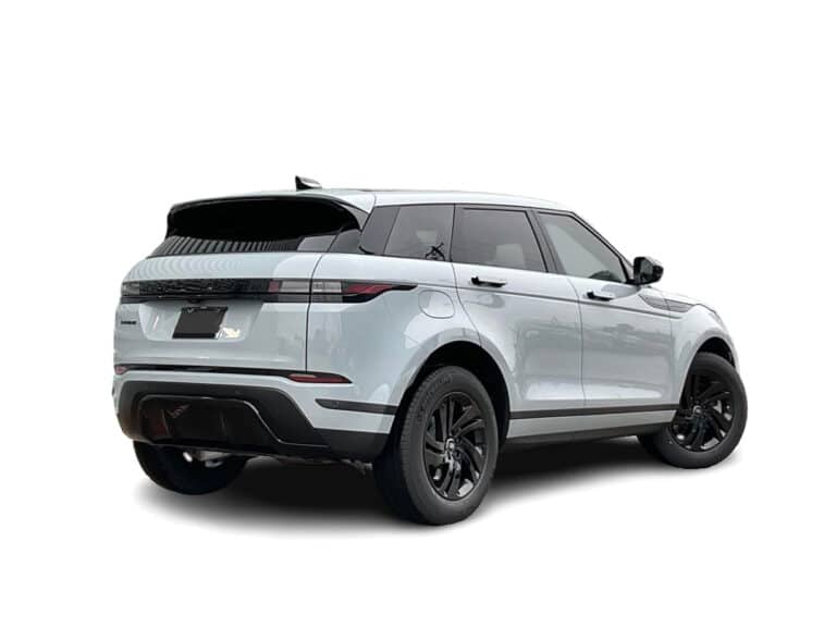White Range Rover Evoque half side rear view