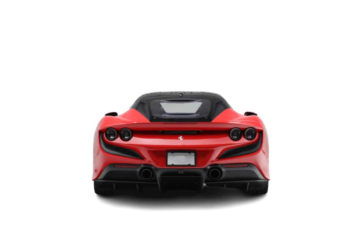 Red Ferrari F8 Tributo back view