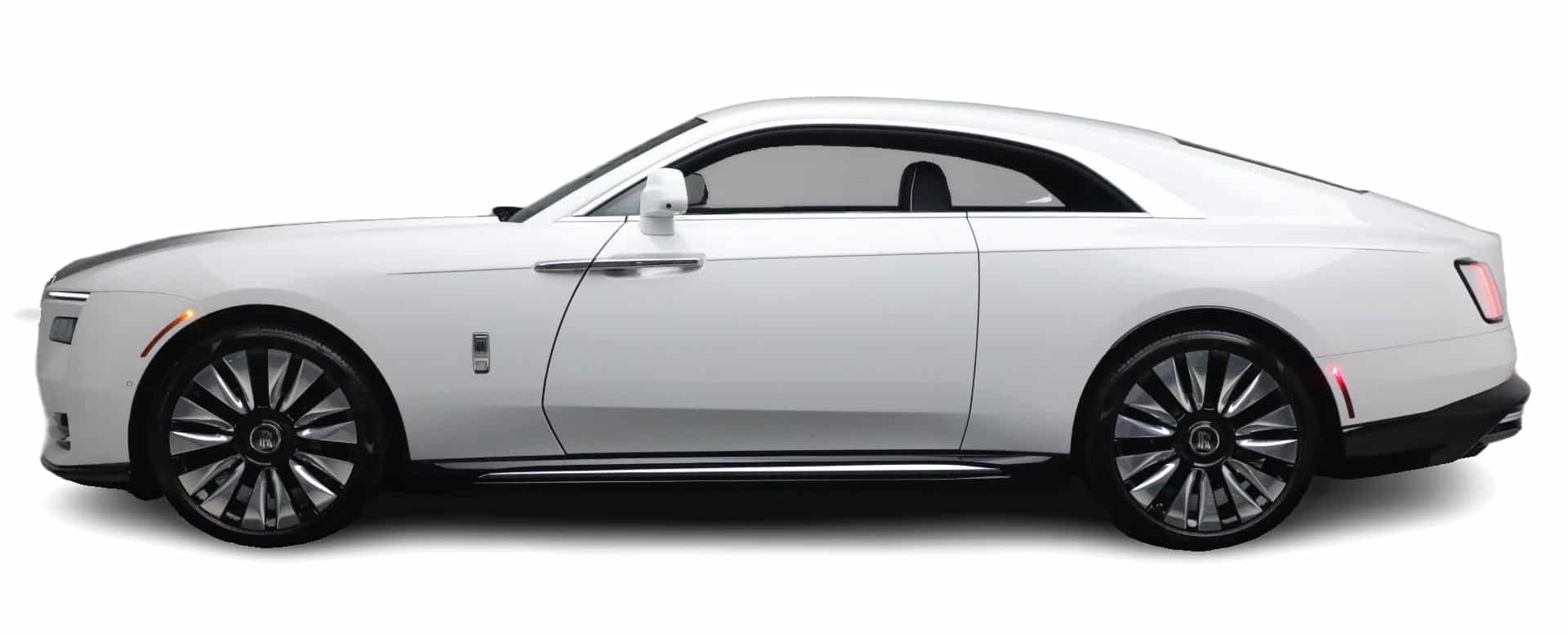 White Rolls Royce Spectre side view